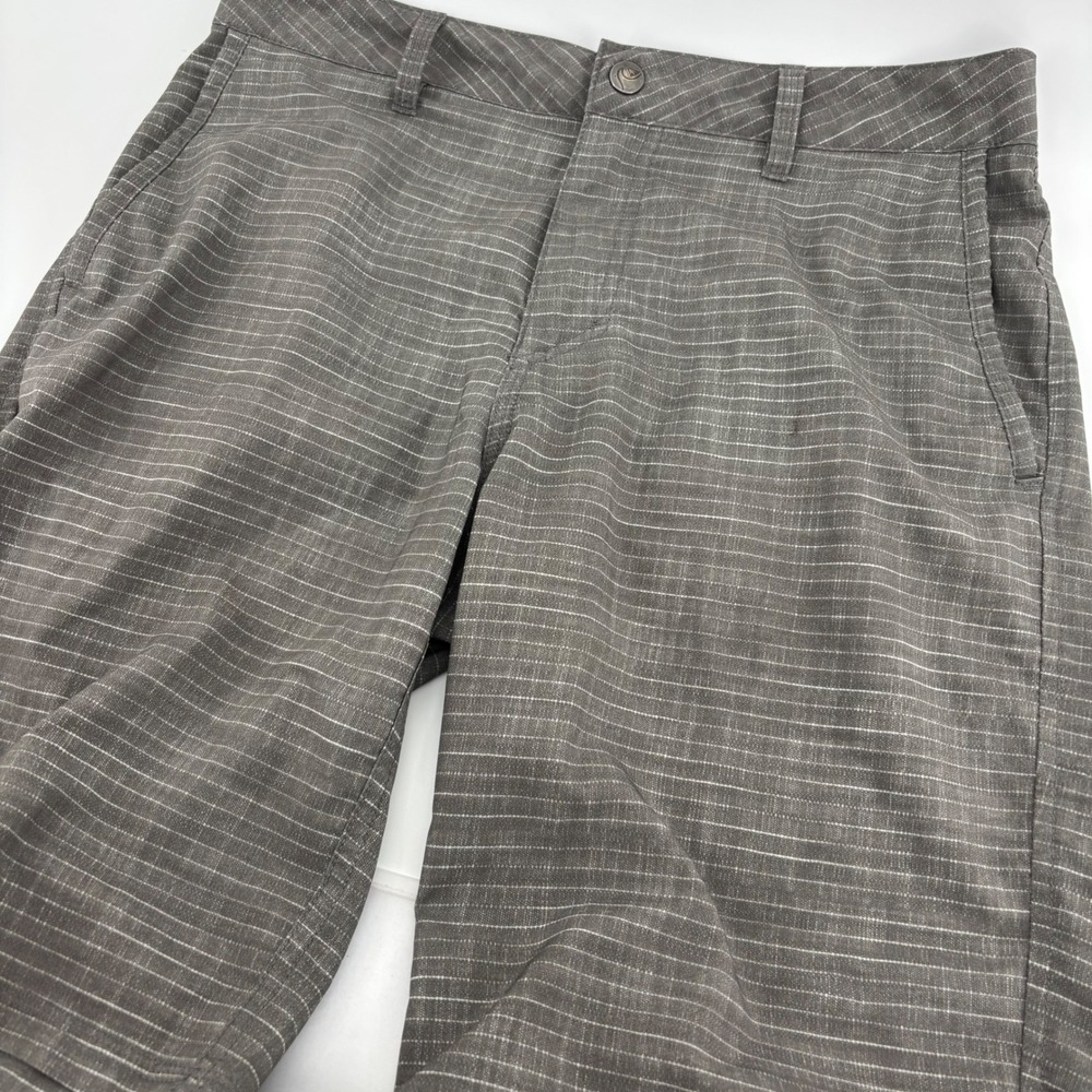 Quiksilver Amphibians Hybrid Shorts Mens 30 Grey Pinstripe Stretch Outdoor Beach
